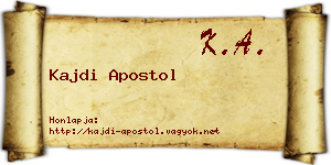 Kajdi Apostol névjegykártya